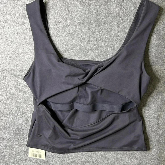 Fabletics Oasis Twist Built-In Bra Tank gray XXL NWT - Picture 4 of 8